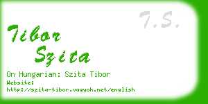 tibor szita business card